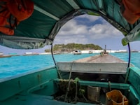 a view of the ocean from a boat